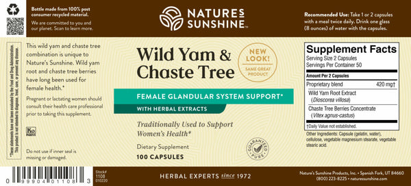 Wild Yam & Chaste Tree (100 caps)