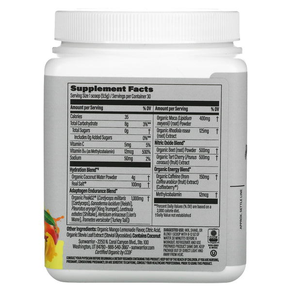 Sunwarrior, Sport, Active Energy Preworkout, Mango Lemonade, 10 oz ( 285 g)