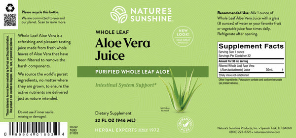 Aloe Vera, Whole Leaf (32 fl. oz.)