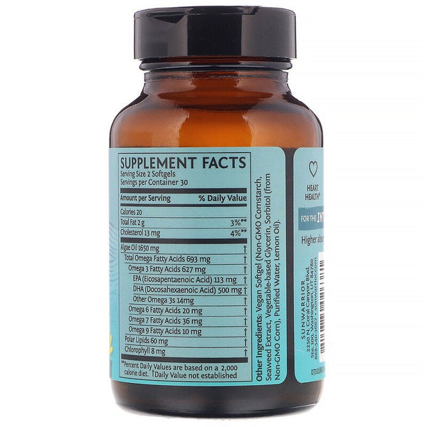 Sunwarrior, Omega-3, Vegan DHA + EPA, 60 Vegan Softgels (Vegan)
