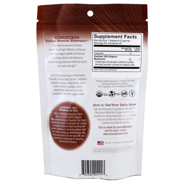 Organic Mushroom Nutrition, Cordyceps, Mushroom Powder