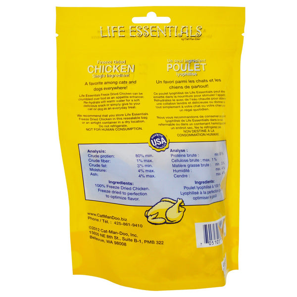 Cat-Man-Doo, Life Essentials, Freeze Dried Chicken, For Cats & Dogs, 5 oz (142 g)