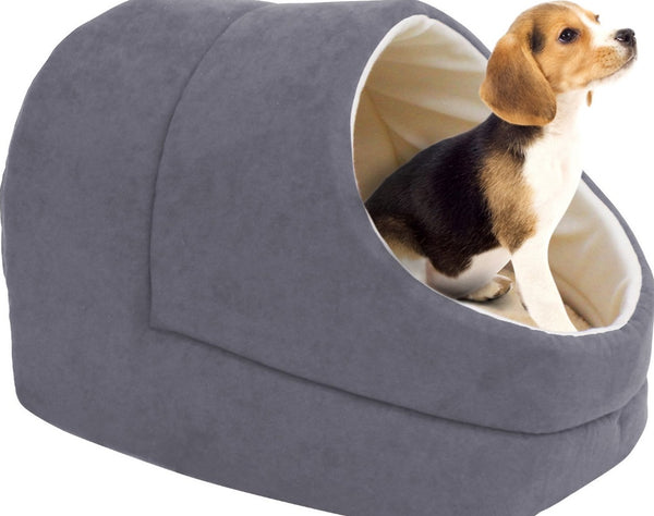 Jespet Cave Covered Cat & Dog Bed
