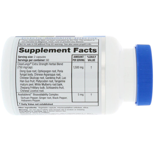 RidgeCrest Herbals, ClearLungs, Extra Strength, 120 Vegan Capsules (Vegan)