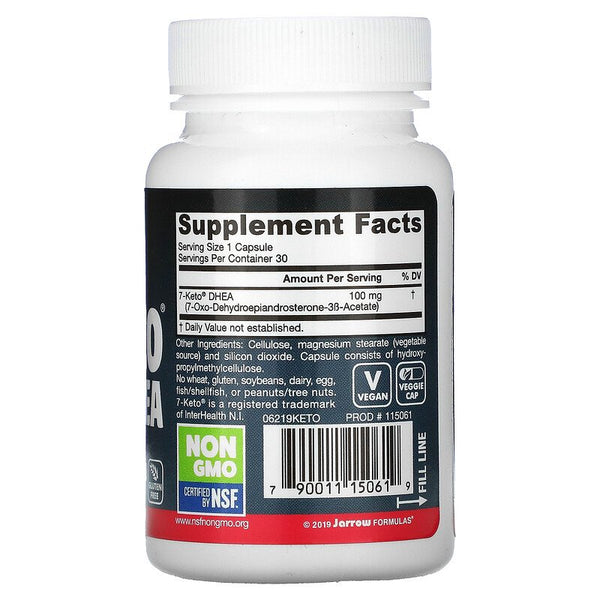 Jarrow Formulas, 7-Keto DHEA, 90 Veggie Caps (Keto)