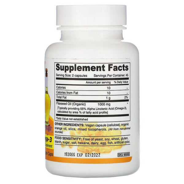 Deva, Premium Vegan Flaxseed Oil, 90 Vegan Caps (Vegan)