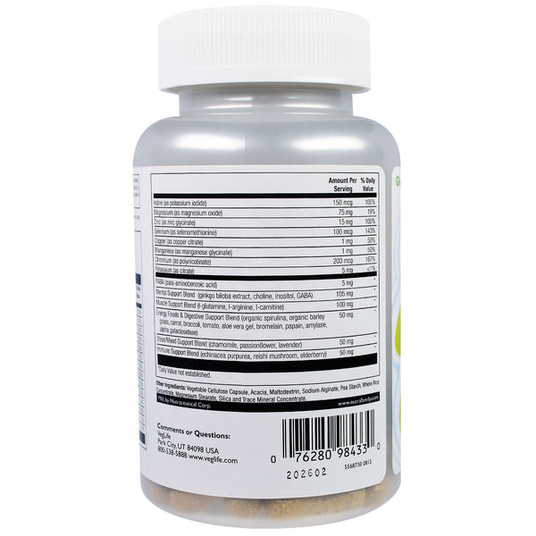 VegLife, Vital Teen Boys Multiple, 60 Vegan Capsules (Vegan)