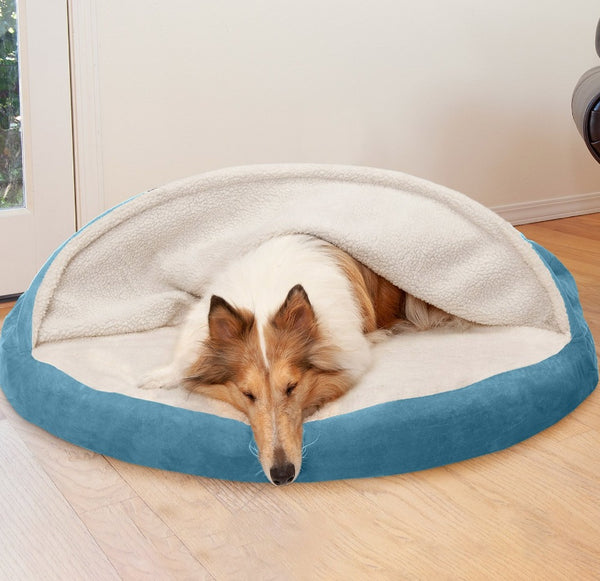 FurHaven Faux Sheepskin Snuggery Orthopedic Cat & Dog Bed w/Removable Cover