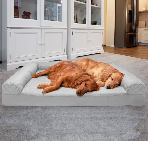 FurHaven Quilted Orthopedic Sofa Cat & Dog Bed w/ Removable Cover