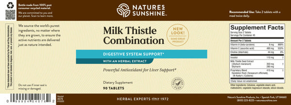 Milk Thistle Combination (90 tabs)*