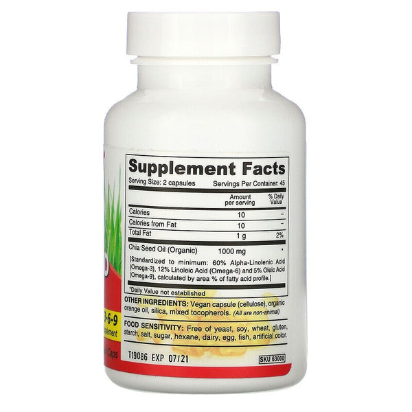 Deva, Premium Vegan Chia Seed Oil, 90 Vegan Caps (Vegan)