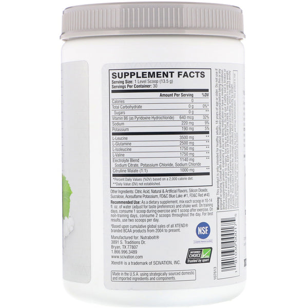 Scivation, Xtend, The Original 7G BCAA, Glacial Grape, 14.3 oz (405 g)