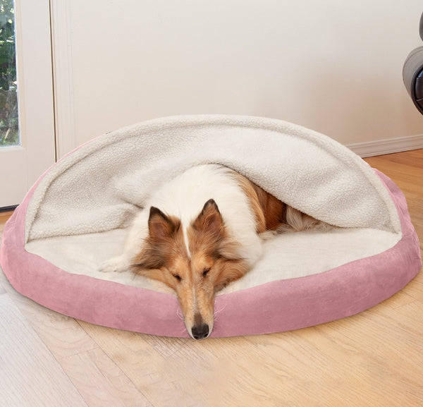 FurHaven Faux Sheepskin Snuggery Orthopedic Cat & Dog Bed w/Removable Cover