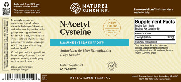 N-Acetyl Cysteine (300 mg)(60 tabs)