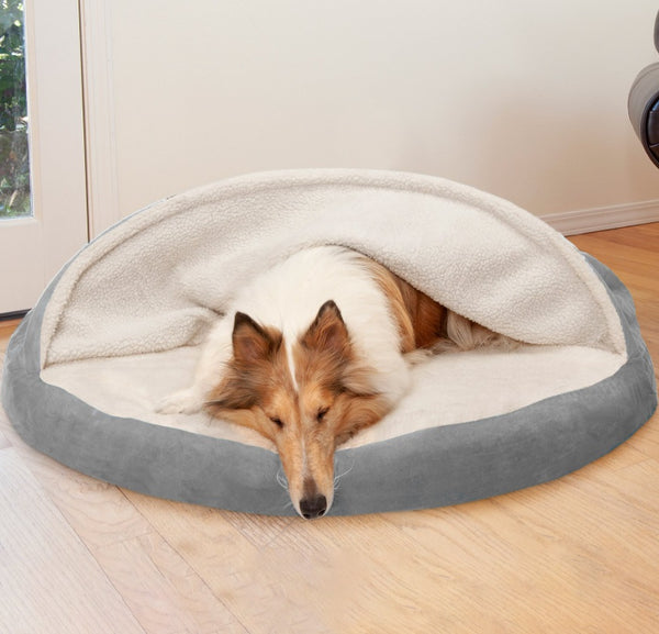 FurHaven Faux Sheepskin Snuggery Orthopedic Cat & Dog Bed w/Removable Cover