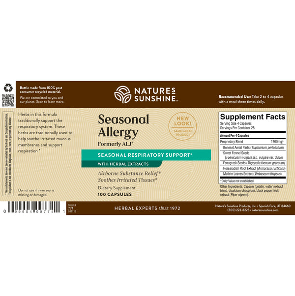 Seasonal Allergy (formerly ALJ ®) (100 caps)