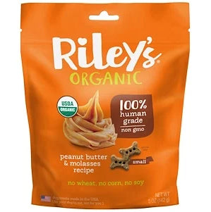 Riley’s Organics, Dog Treats, Small Bone, Tasty Apple Recipe, 5 oz (142 g)