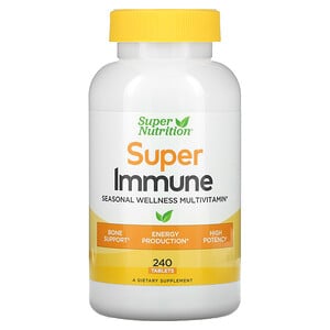 Super Nutrition, Super Immune, Seasonal Wellness Multivitamin, Tablets