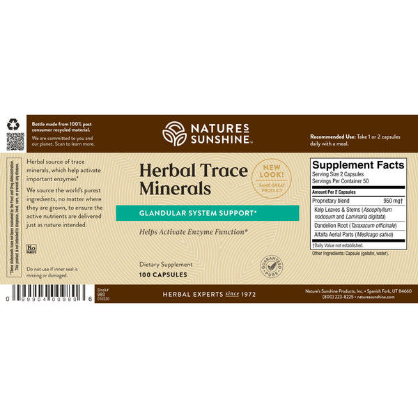 Herbal Trace Minerals (100 caps)*