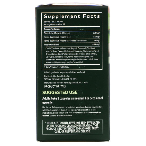 Gaia Herbs, Gas & Bloating, 50 Vegan Capsules (Vegan)