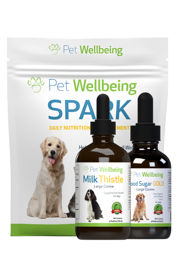 Value Pack Blood Sugar Kit for dogs Small size(1 Blood Sugar Gold+ 1 Milk Thistle+ 2 Daily Nutrition )(Free shipping over $50 Order)