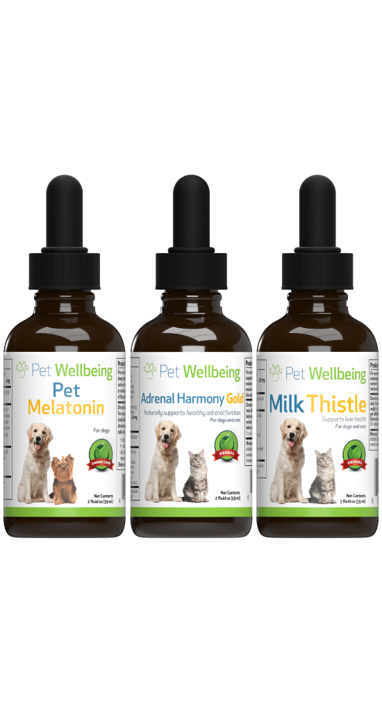 Value Pack Cushing's Kit for dogs small size(1 Adrenal Harmony Gold+ 1 Pet Melatonin+ Milk Thistle )(Free shipping over $50 Order)