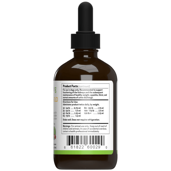 Kidney Support Gold - Maintains Healthy Kidney Function In Dogs (Available in 2oz and 4oz)(Free shipping over $50 Order)