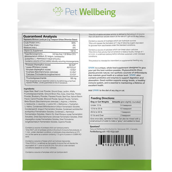 SPARK - Daily Nutritional Supplement (100 gram bag)(Free shipping over $50 Order)