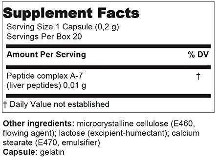SVETINORM® A-7 LIVER PEPTIDE BIOREGULATOR - 20 CAPSULES