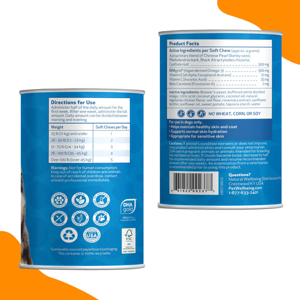 Itch & Scratch Chewies for Dogs (Soothes itching and scratching, hot spots, itchy paws, licking or chewing)