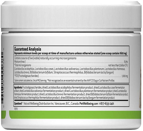 Ultimate Probiotic 9 Strains for Healthy Digestion in Cats(160 gram jar)(Free shipping over $50 Order)