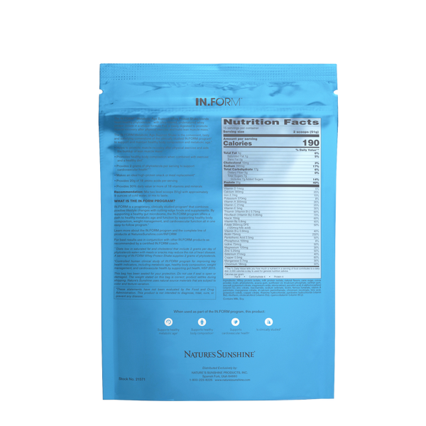 IN.FORM Whey Protein Shake, Chocolate (15 days)
