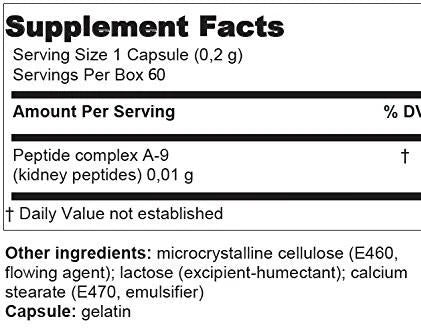 Pielotax - A-9 Kidney Peptide Bioregulator - 60 Capsules