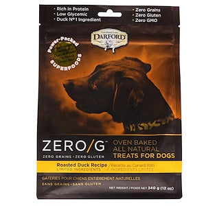 Darford, Zero/G, Oven Baked, All Natural, Treats For Dogs, Roasted Lamb Recipe, 12 oz (340 g)