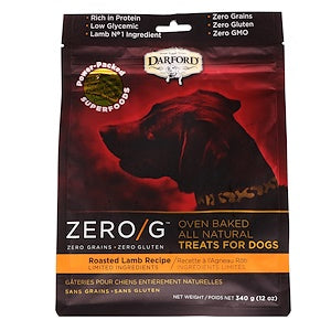 Darford, Zero/G, Oven Baked, All Natural, Treats For Dogs, Roasted Lamb Recipe, 12 oz (340 g)