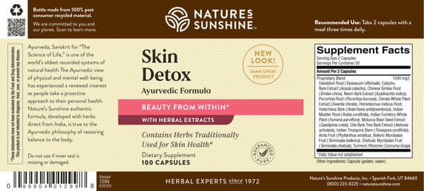 Skin Detox, Ayurvedic (100 caps)