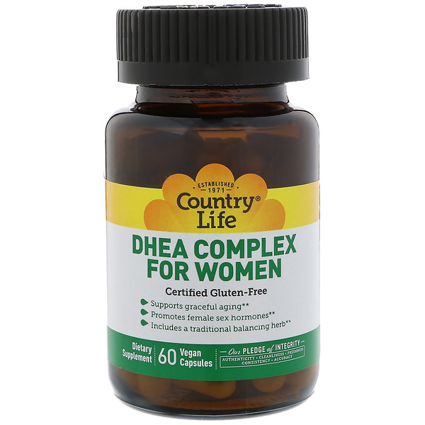 Country Life, DHEA Complex for Women, 60 Vegan Capsules (Vegan)