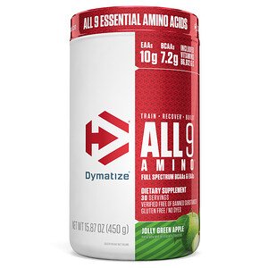 Dymatize Nutrition, ALL9AMINO, Jolly Green Apple, 15.87 oz (450 g)