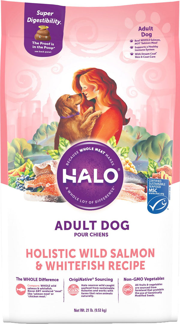 Halo Holistic Wild Salmon & Whitefish Adult Dry Dog Food
