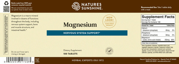 Magnesium (250 mg) (180 Tabs)