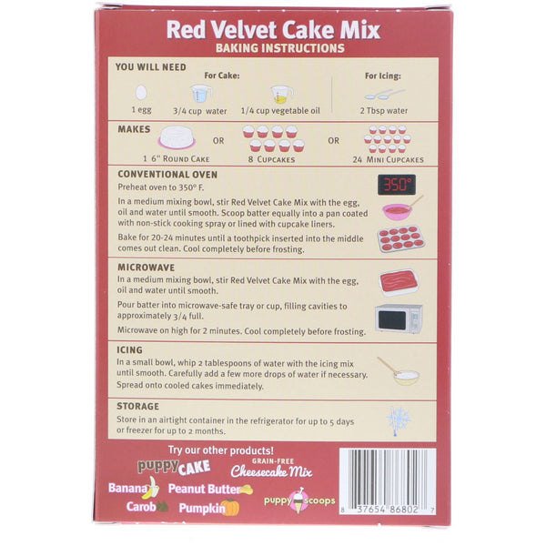 Puppy Cake, Wheat-Free Cake Mix, For Dogs, Peanut Butter Flavored, 9 oz (255 g)