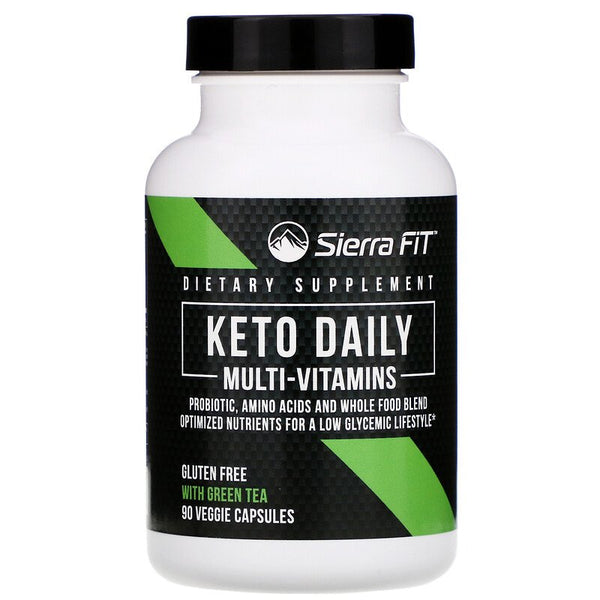 Sierra Fit, Keto Daily Multi-Vitamins with Green Tea, 90 Veggie Capsules ( Keto)