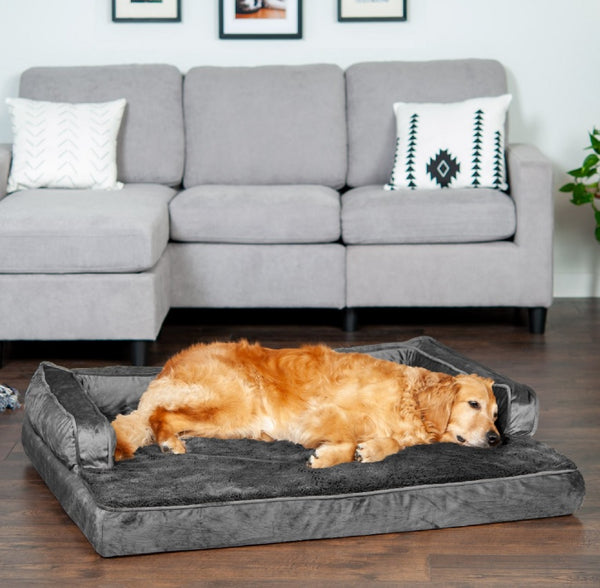 FurHaven Plush & Velvet Orthopedic Comfy Couch Dog & Cat Bed