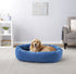 Frisco Velvet Round Bolster Dog Bed w/Removable Cover