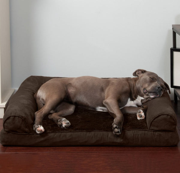 FurHaven Plush & Suede Orthopedic Sofa Cat & Dog Bed