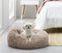 Brindle Donut Cuddler Dog & Cat Bed, Tan