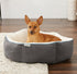 Frisco Sherpa Hexagon Bolster Cat & Dog Bed, Gray, Small