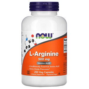 Now Foods, L-Arginine, 500 mg, 250 Capsules