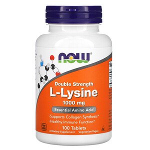 Now Foods, L-Lysine, 1,000 mg, 100 Tablets