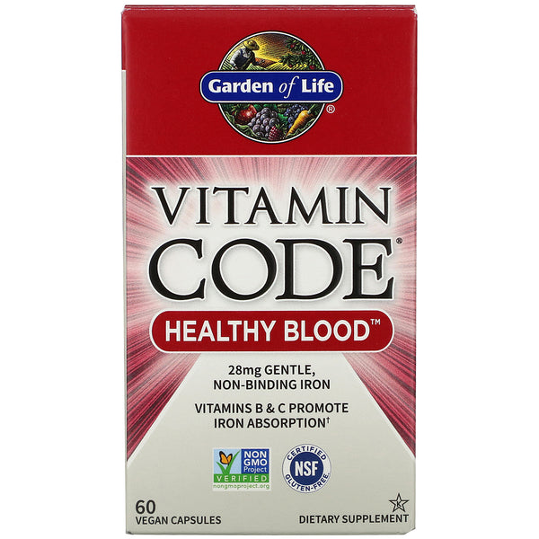 Garden of Life, Vitamin Code, Healthy Blood, 60 Vegan Capsules (Vegan)